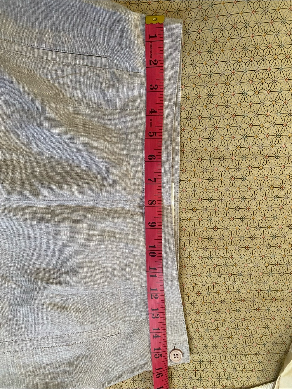 Talbots 100% Irish Linen Cropped Pleated Trouser in Oatmeal - Picture 8 of 9